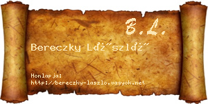 Bereczky László névjegykártya