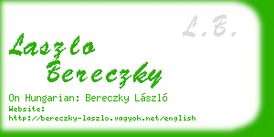 laszlo bereczky business card