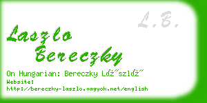 laszlo bereczky business card